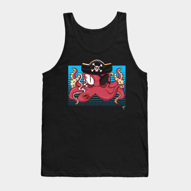 Octopus Pirate Tank Top by Mike's Prints